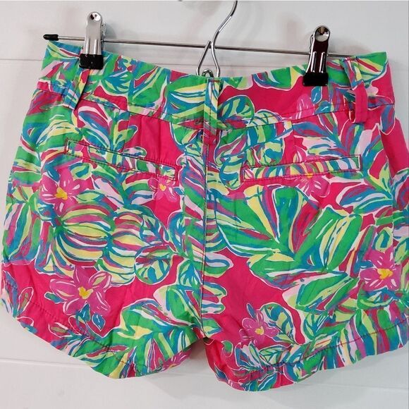 Lilly Pulitzer Pomegranate Jungle Callahan Shorts Size 0 - Picture 3 of 13